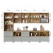 Cozinha Completa Rainha 10 Portas 8 Gavetas Ripado 100% Mdf Nature/Verde - Nesher