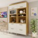 Armário de Cozinha Princesa 4 Portas 2 Gavetas 100% Mdf Freijó/Off White - Nesher