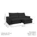 Sofá 4 Lugares Martinho Retrátil 20585 Boucle Bege - Celflex