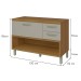 Balcão de Cozinha para Pia Princesa 1 Porta 2 Gavetas 100% Mdf Freijó/Off White - Nesher