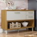 Balcão de Cozinha para Pia Princesa 1 Porta 2 Gavetas 100% Mdf Freijó/Off White - Nesher