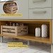 Balcão de Cozinha para Pia Princesa 1 Porta 2 Gavetas 100% Mdf Freijó/Off White - Nesher
