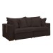 Sofá Cama 3 Lugares Arizona Retrátil 20735 Veludo Marrom  - Celflex