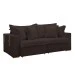 Sofá Cama 3 Lugares Arizona Retrátil 20735 Veludo Marrom  - Celflex