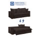 Sofá Cama 3 Lugares Arizona Retrátil 20735 Veludo Marrom  - Celflex