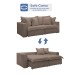 Sofá Cama 3 Lugares Arizona Retrátil 20735 Veludo Bege Escuro - Celflex