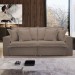 Sofá Cama 3 Lugares Arizona Retrátil 20735 Veludo Bege Escuro - Celflex