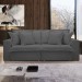 Sofá Cama 3 Lugares Arizona Retrátil 20735 Veludo Cinza  - Celflex