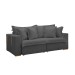 Sofá Cama 3 Lugares Arizona Retrátil 20735 Veludo Cinza  - Celflex