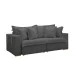 Sofá Cama 3 Lugares Arizona Retrátil 20735 Veludo Cinza  - Celflex