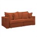 Sofá Cama 3 Lugares Arizona Retrátil 20735 Veludo Terracota  - Celflex