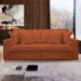 Sofá Cama 3 Lugares Arizona Retrátil 20735 Veludo Terracota  - Celflex