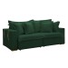 Sofá Cama 3 Lugares Arizona Retrátil 20735 Veludo Verde  - Celflex