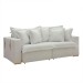 Sofá Cama 3 Lugares Arizona Retrátil 20735 Boucle Gelo - Celflex
