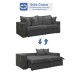 Sofá Cama 3 Lugares Arizona Retrátil 20735 Boucle Cinza  - Celflex