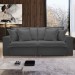 Sofá Cama 3 Lugares Arizona Retrátil 20735 Boucle Cinza  - Celflex