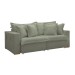 Sofá Cama 3 Lugares Arizona Retrátil 20735 Boucle Verde - Celflex