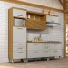 Cozinha Completa Princesa 6 Gavetas 6 Portas Ripado 100% Mdf Freijó/Off White - Nesher