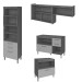 Cozinha Completa Princesa 6 Gavetas 6 Portas Ripado 100% Mdf Freijó/Off White - Nesher
