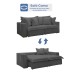 Sofá Cama 3 Lugares Arizona Retrátil Veludo Cinza - Celflex