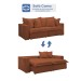 Sofá Cama 3 Lugares Arizona Retrátil Veludo Terracota - Celflex