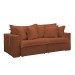 Sofá Cama 3 Lugares Arizona Retrátil Veludo Terracota - Celflex