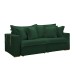 Sofá Cama 3 Lugares Arizona Retrátil Veludo Verde  - Celflex