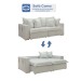 Sofá Cama 3 Lugares Arizona Retrátil Boucle Gelo - Celflex