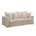 Sofá Cama 3 Lugares Arizona Retrátil Boucle Bege - Celflex