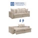 Sofá Cama 3 Lugares Arizona Retrátil Boucle Bege - Celflex