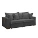 Sofá Cama 3 Lugares Arizona Retrátil Boucle Cinza - Celflex