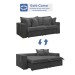 Sofá Cama 3 Lugares Arizona Retrátil Boucle Cinza - Celflex