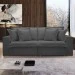 Sofá Cama 3 Lugares Arizona Retrátil Boucle Cinza - Celflex