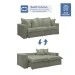 Sofá Cama 3 Lugares Arizona Retrátil Boucle Verde - Celflex