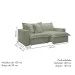 Sofá Cama 3 Lugares Arizona Retrátil Boucle Verde - Celflex