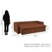 Sofá Cama 3 Lugares Aurora Retrátil Veludo Terracota - Celflex