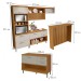 Cozinha Completa Princesa 6 Portas 5 Gavetas com Ilha Ripado 100% Mdf Freijó/Offwhite - Nesher