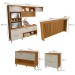 Cozinha Completa Princesa 6 Portas 8 Gavetas com Ilha Ripado 100% Mdf Freijó/Off White - Nesher