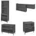 Cozinha Completa Princesa 5 Portas 4 Gavetas Ripado 100% Mdf Freijó/Off White - Nesher