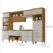 Cozinha Completa Princesa 8 Portas 7 Gavetas Ripado 100% Mdf Freijó/Off White - Nesher