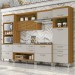 Cozinha Completa Princesa 8 Portas 7 Gavetas Ripado 100% Mdf Freijó/Off White - Nesher