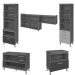Cozinha Completa Princesa 8 Portas 7 Gavetas Ripado 100% Mdf Freijó/Off White - Nesher