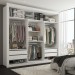Guarda-Roupa Casal Hamburgo 3 Portas 4 Gavetas com Espelho Branco /Cinamomo - Panorama Móveis