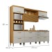 Cozinha Completa Princesa 6 Portas 6 Gavetas Ripado 100% Mdf Freijó/Off White - Nesher