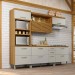 Cozinha Completa Princesa 6 Portas 6 Gavetas Ripado 100% Mdf Freijó/Off White - Nesher