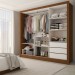 Guarda-Roupa Casal Sophia 3 Portas 3 Gavetas com Espelho Cinamomo - Panorama Móveis