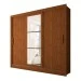 Guarda-Roupa Casal Sophia 3 Portas 3 Gavetas com Espelho Cinamomo - Panorama Móveis