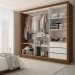 Guarda-Roupa Casal Sophia 3 Portas 3 Gavetas com Espelho Cinamomo - Panorama Móveis