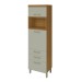 Paneleiro Princesa 2 Portas 3 Gavetas 100% Mdf Freijó/Off White - Nesher