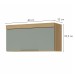 Armário Aéreo Cozinha 80 Cm Marquesa 1 Porta 100% Mdf Nature/Verde - Nesher